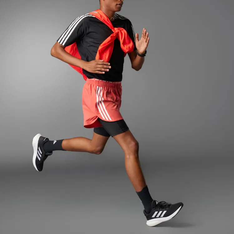 Adidas Free Shipping With AdiClub Own The Run 3 Stripes Shorts-1