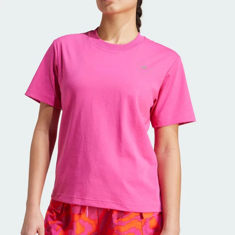 Adidas Drop Shoulder Sleeve T-Shirt Women's Solid Magenta-4