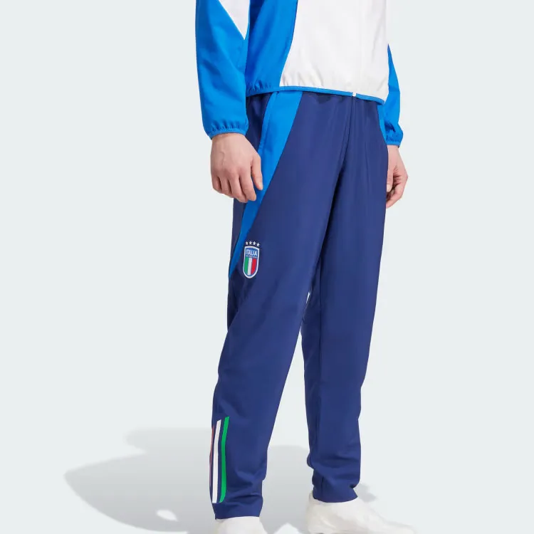 Adidas ITALY TIRO 24 COMPETITION PRESENTATION TRACKSUIT BOTTOMS Knitted Sweatpants Men's Blue-1