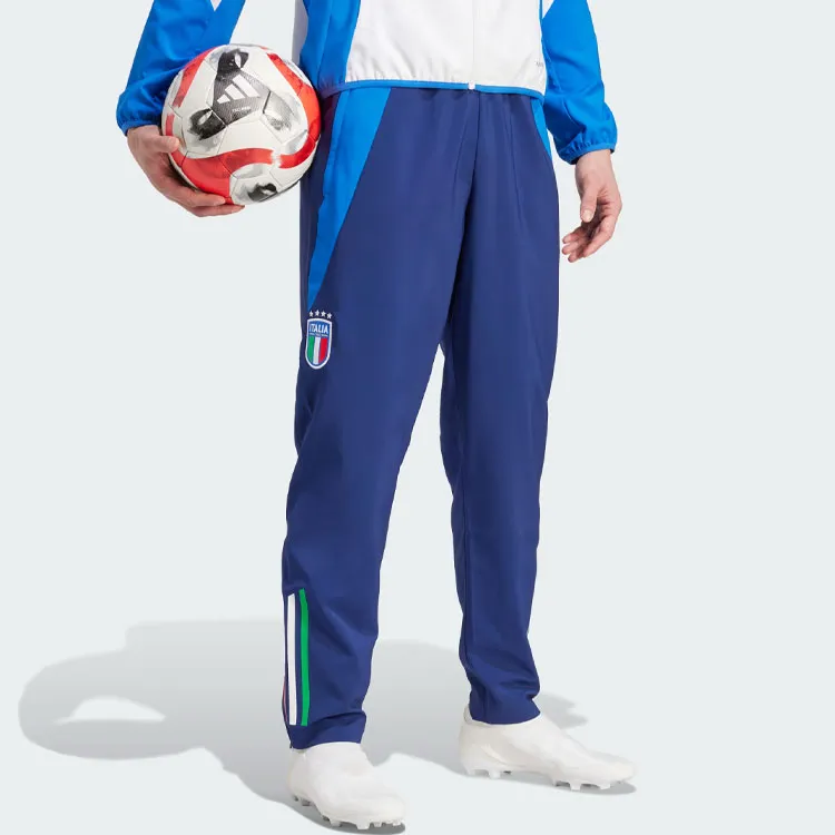 Adidas ITALY TIRO 24 COMPETITION PRESENTATION TRACKSUIT BOTTOMS Knitted Sweatpants Men's Blue-3