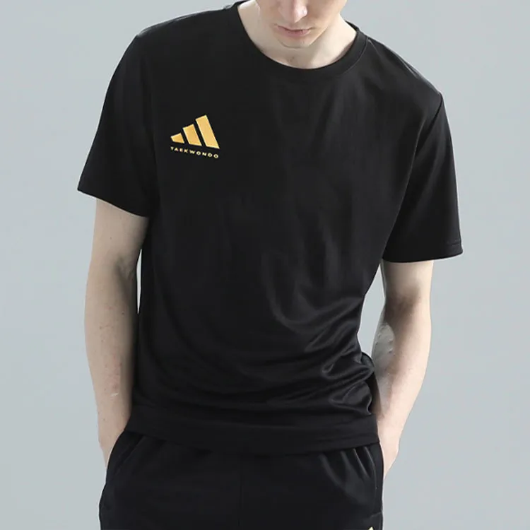 Adidas T Shirt Unisex Black Gold-3