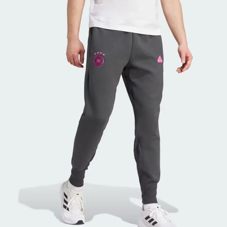 Adidas GERMANY TRAVEL TRACKSUIT BOTTOMS Knitted Sports Pants Men's Gray-2