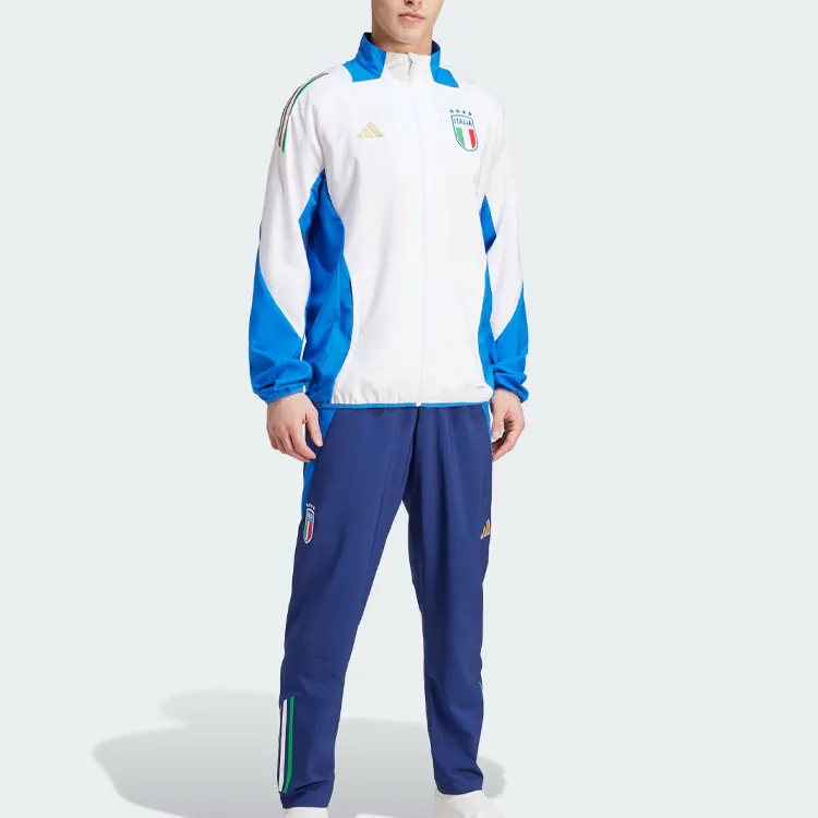 Adidas ITALY TIRO 24 COMPETITION PRESENTATION TRACKSUIT BOTTOMS Knitted Sweatpants Men's Blue-4