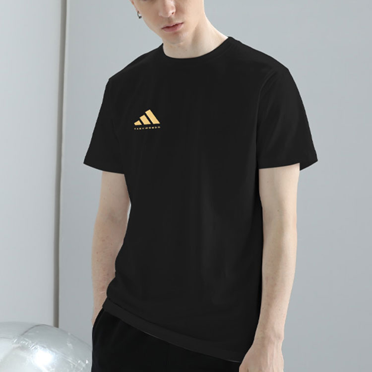 Adidas Sports T-Shirt 'Black Gold' L - POIZON