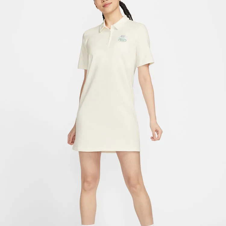 Nike Short Sleeved Dresses Women's Sail White-2