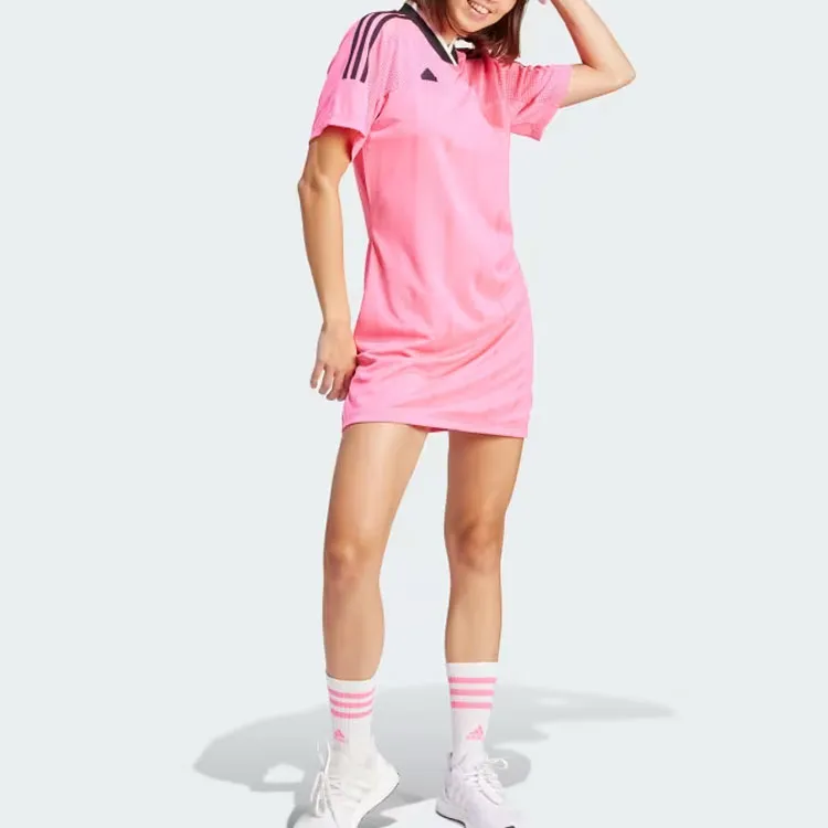 Adidas TIRO SUMMER TEE DRESS Short-Sleeved Dresses Women's Transparent Pink-1