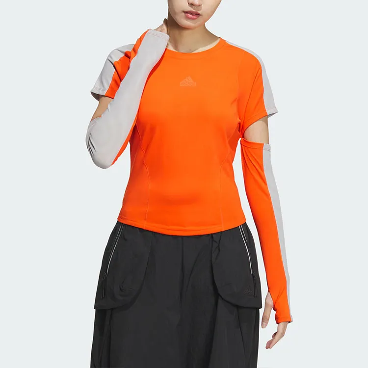 Adidas T Shirt Women's Half Impact Orange-3