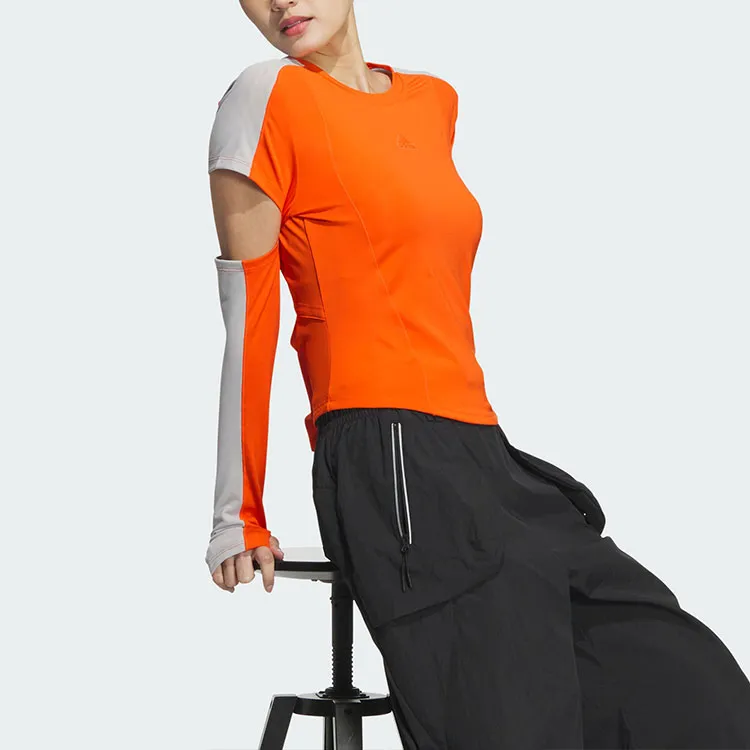 Adidas T Shirt Women's Half Impact Orange-2