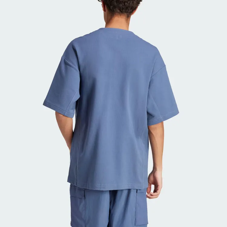 Adidas LOUNGE PIQUÉ TERRY BASEBALL SHIRT Shirt Men's Ink Blue-2