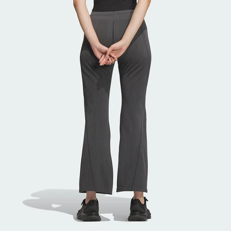 Adidas SEAMLESS FLARE JOGGERS Casual Pants Women's Dark Gray-3