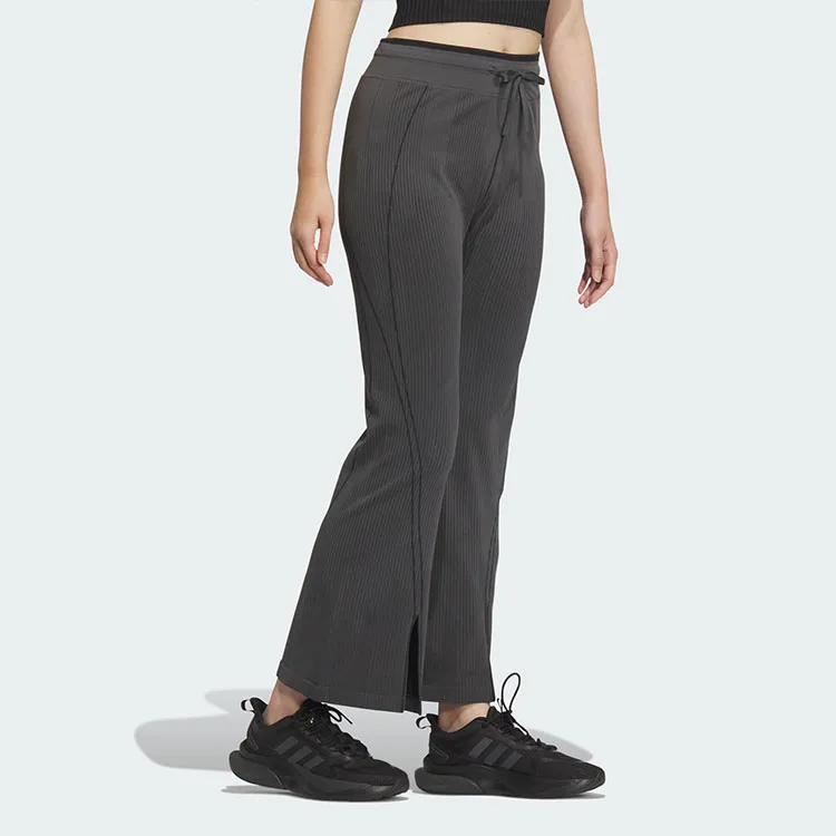 Adidas SEAMLESS FLARE JOGGERS Casual Pants Women's Dark Gray-2