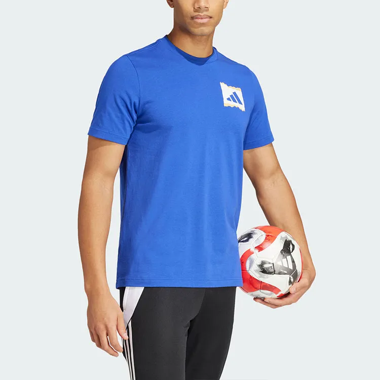 Adidas T Shirt Men's Semi Fluorescent Blue-1