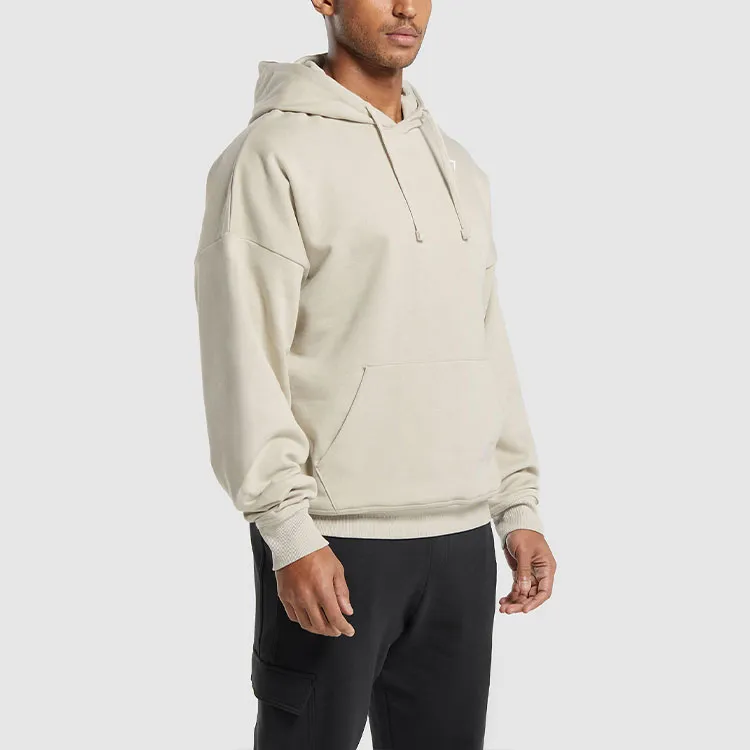 GYMSHARK CREST OVERSIZED HOODIE Sweatshirt Men's Pebble Gray-2