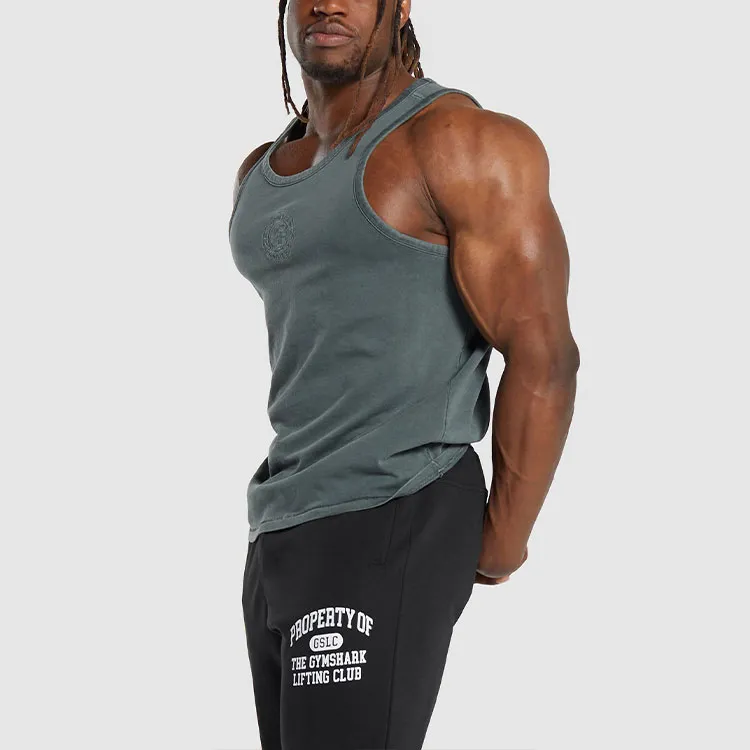 GYMSHARK Tank Top Men's Goods Cyan-2