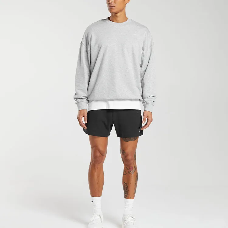 GYMSHARK REST DAY ESSENTIAL CREW Sweatshirt Men's Light Gray-2