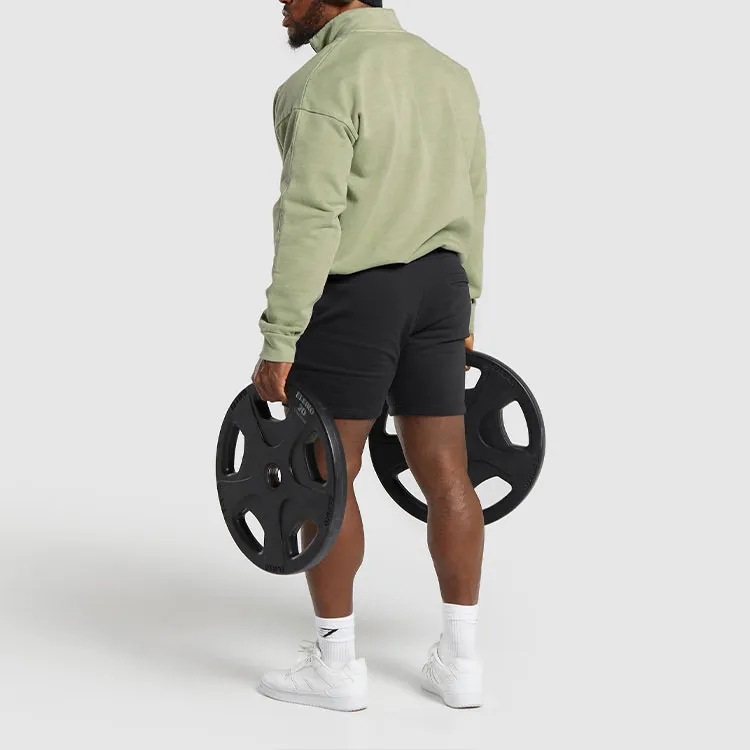 GYMSHARK PREMIUM LEGACY 1/4 ZIP Sweatshirt Men's Natural Sage Green-4