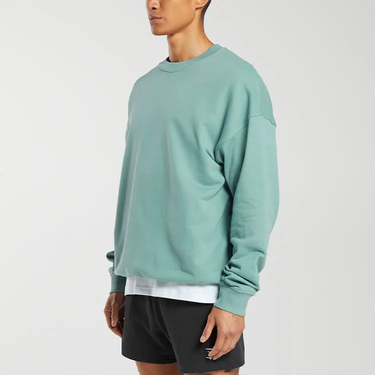 GYMSHARK REST DAY ESSENTIAL CREW Sweatshirt Men's Duck Egg Blue-2