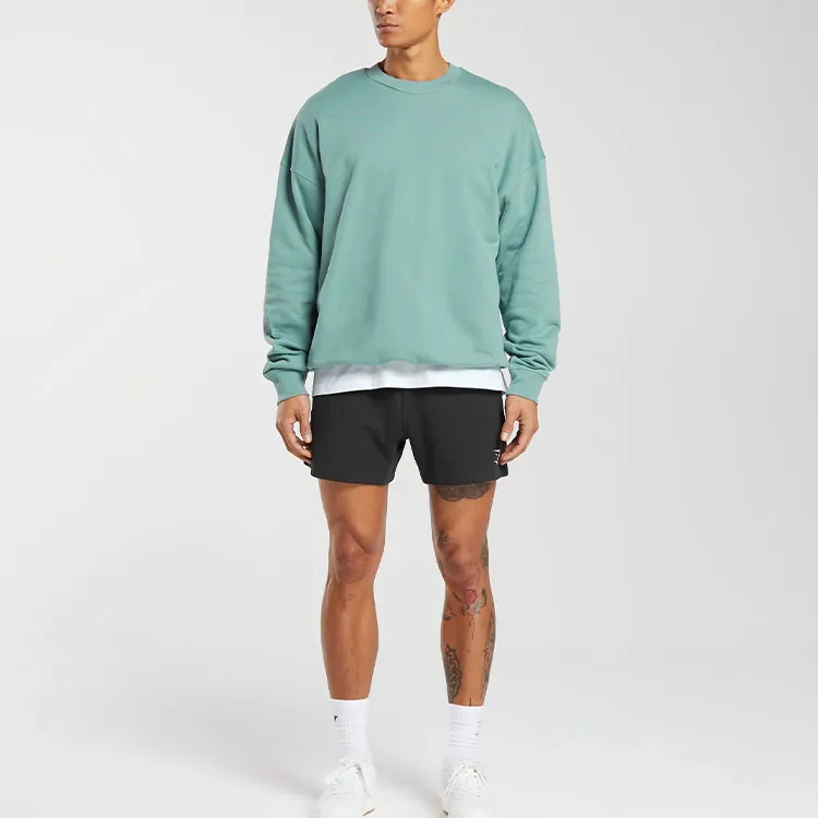 GYMSHARK REST DAY ESSENTIAL CREW Sweatshirt Men's Duck Egg Blue-3