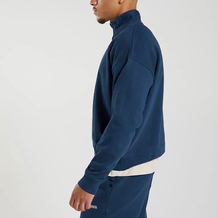 GYMSHARK REST DAY SWEATS 1/4 ZIP Sweatshirt Men's Marine Blue-3
