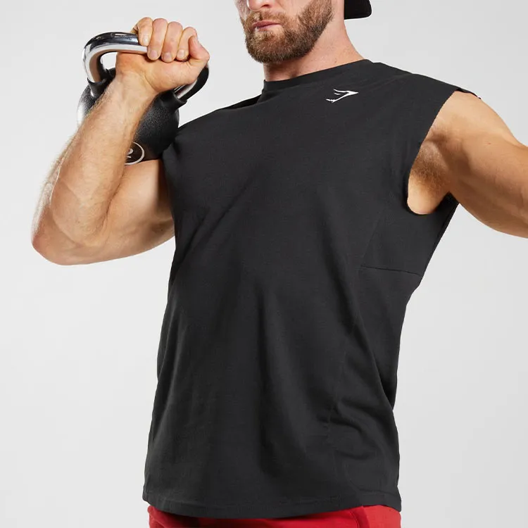 GYMSHARK Tank Tops Men Black-2