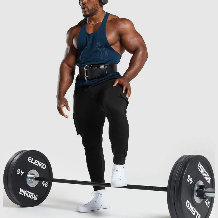GYMSHARK LEGACY STRINGER Tank Tops Men's Marine Blue-2