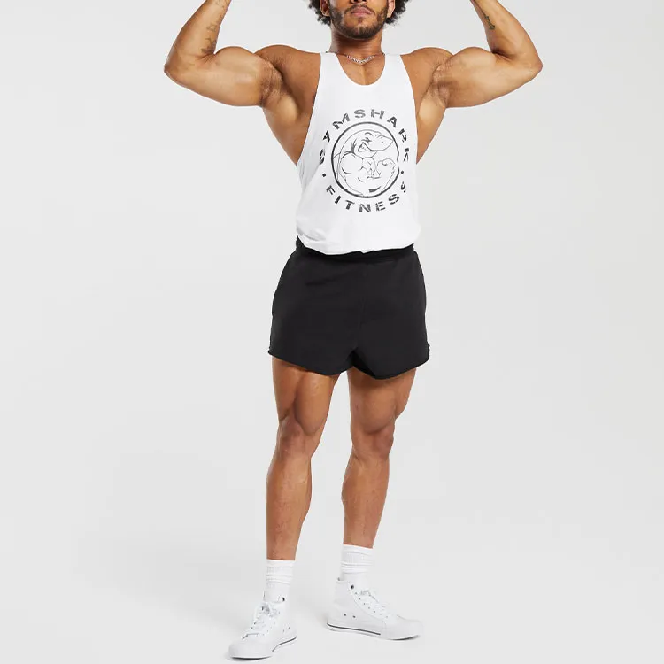 GYMSHARK LEGACY STRINGER Tank Top Men's White-3