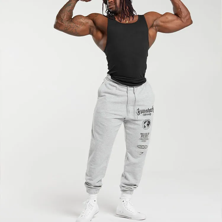 GYMSHARK GLOBAL LIFTING OVERSIZED JOGGERS Knitted Sweatpants Men's Gray-3