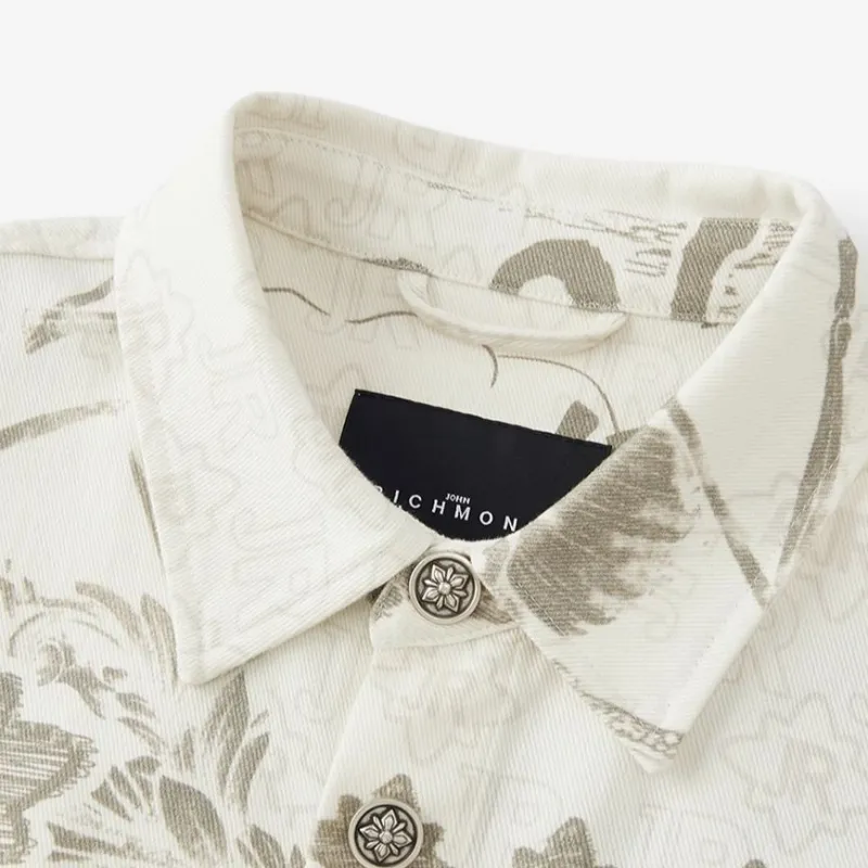 JOHN RICHMOND SS25 Shirt Men's Ecru-4