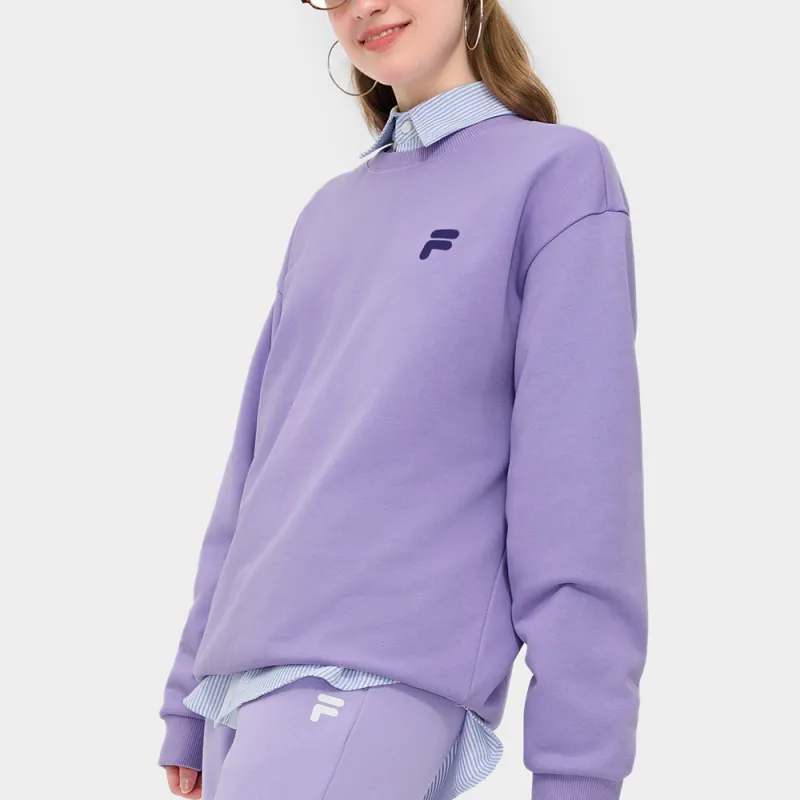FILA FUSION Sweatshirt Unisex Water Smoky Purple-3