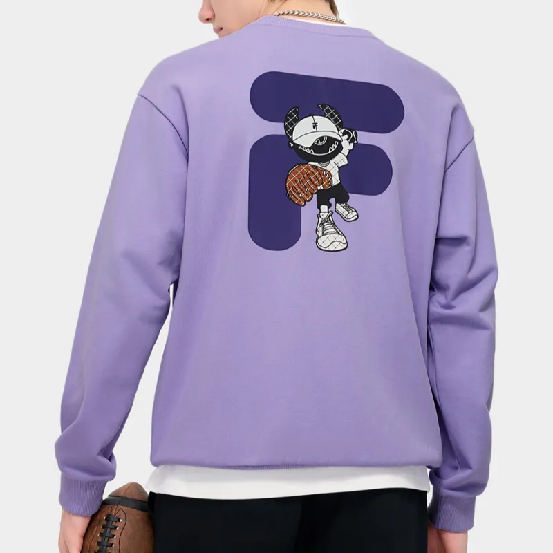 FILA FUSION Sweatshirt Unisex Water Smoky Purple-4