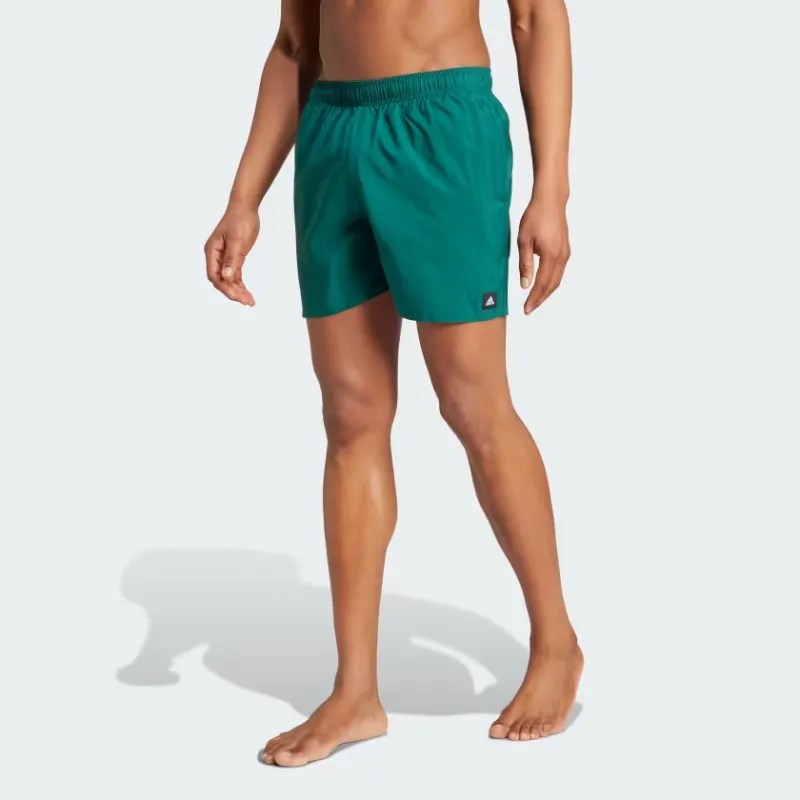 Adidas SOLID CLX SHORT-LENGTH SWIM SHORTS Swimming Shorts Men's Preppy Green-1