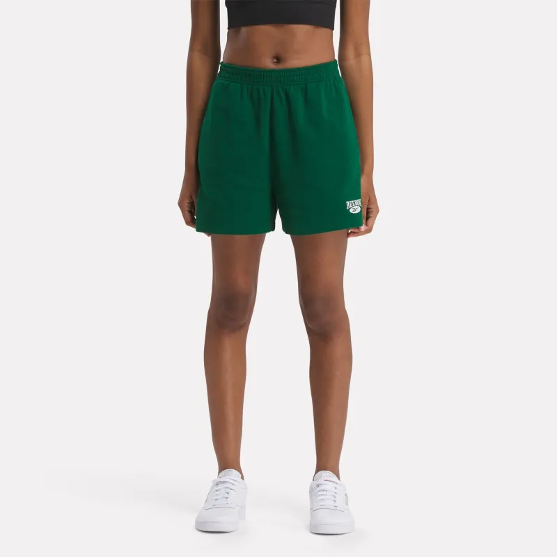 Reebok Classics Archive Essentials Small Logo Short Casual Shorts Women's Dark Green-2