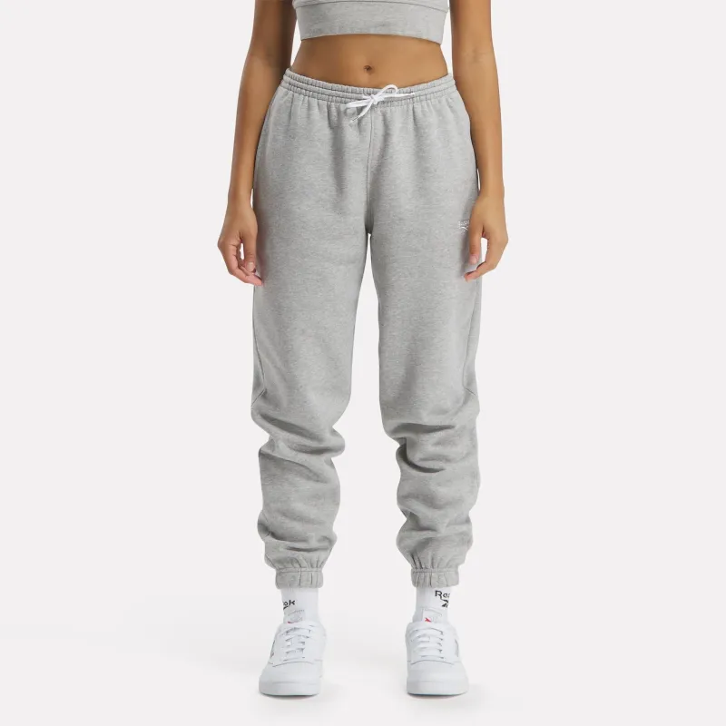 Reebok Identity Knitted Sports Pants Women's Medium Gray-3
