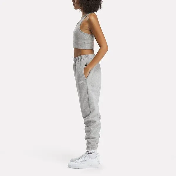 Reebok Identity Knitted Sports Pants Women's Medium Gray-4