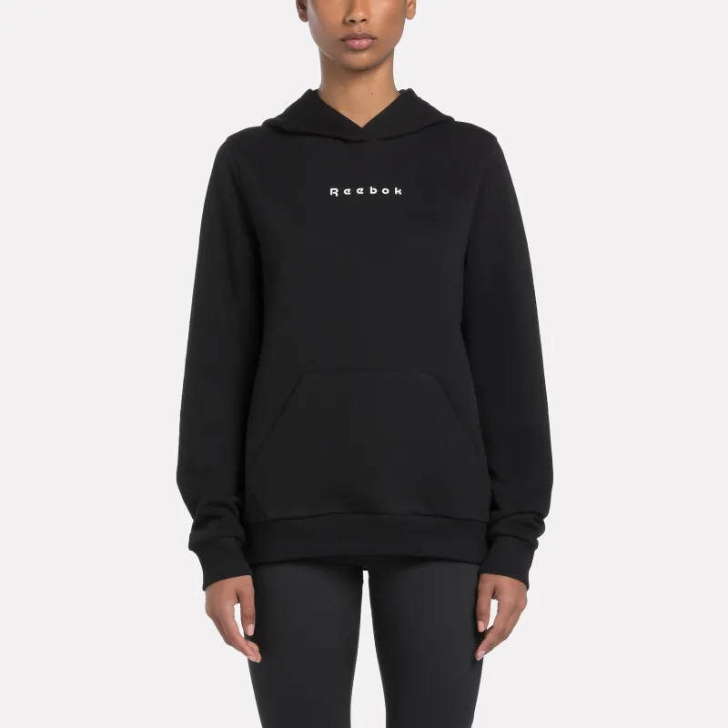 Reebok Running Graphic Hoodie Sweatshirt Women's Black-1
