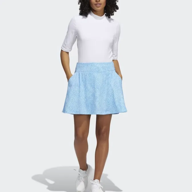 Adidas PRINTED FRILL GOLF SKIRT Casual Short Skirts Women's Blissful Blue-4
