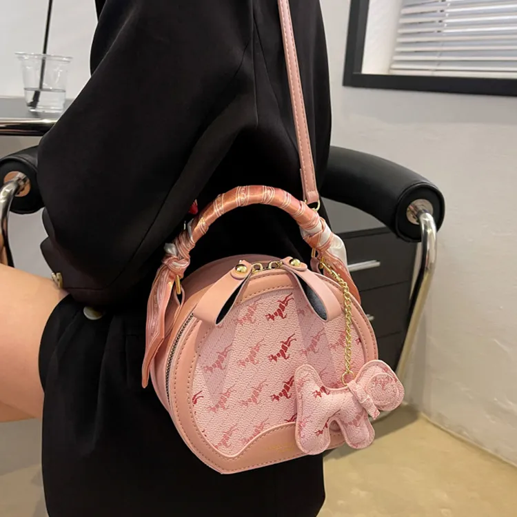 Duoluplo Doron Paul PU Shoulder Bag Regular Women's Blue Comes With Charm Ecru Comes With Charm Pink Comes With Charm-9