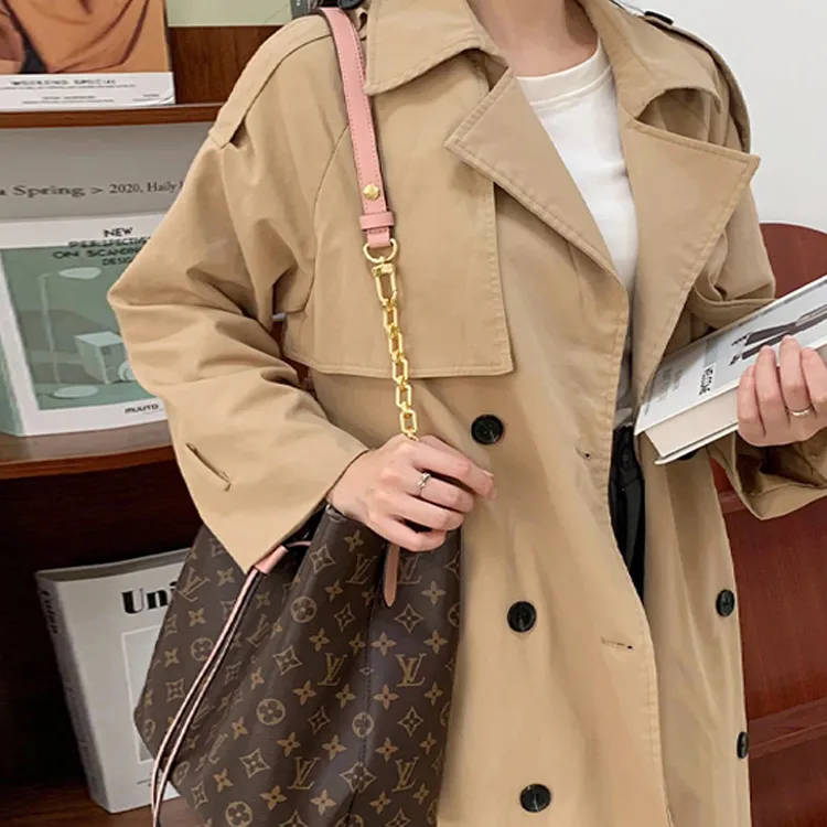 Lan Bao Fan Metal Bag Strap Women's Karat Gold-3