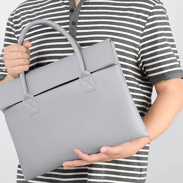 Techson Artificial Leather Tote Bag, Shopping Bag, Handbag Tubas Unisex Blue/Gray/Black/Pink-4