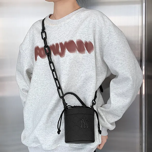 Lan Bao Fan Acrylic/Cow Leather Perfume Bag, Crossbody Bag, Chain Silk Scarf Accessories Unisex White-4