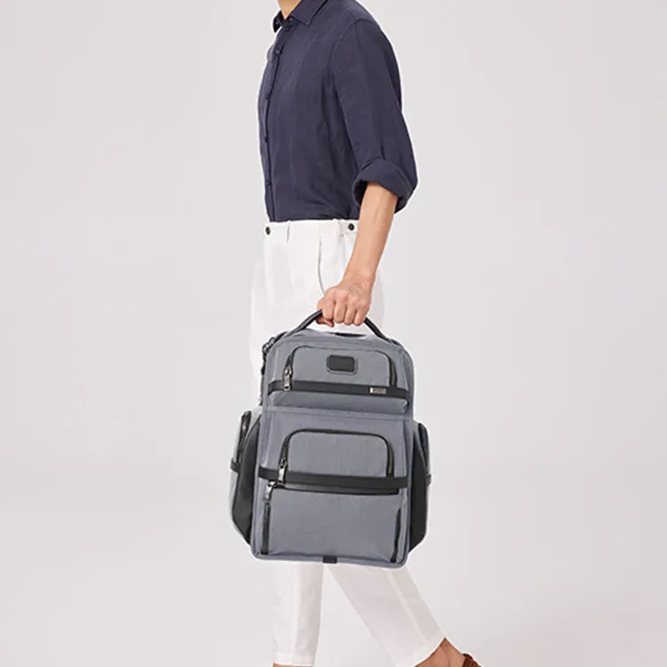 TUMI Alpha Polyester With Nylon Backpack Medium Size Men's Meteor Gray-4
