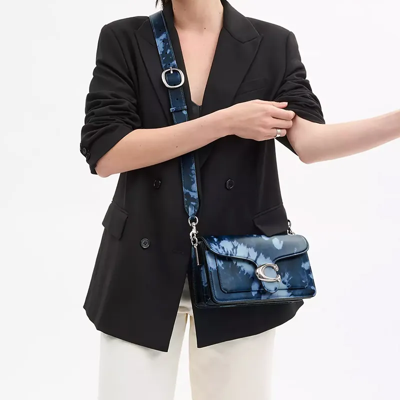 COACH Tabby Smooth Leather Shoulder Bag Women's Midnight Marine Blue-6