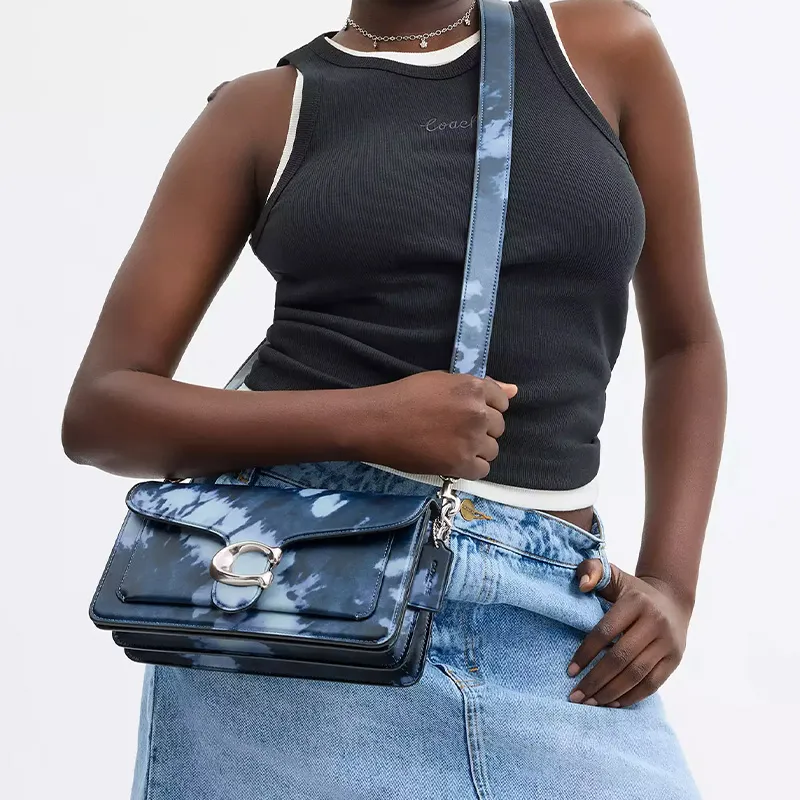 COACH Tabby Smooth Leather Shoulder Bag Women's Midnight Marine Blue-4