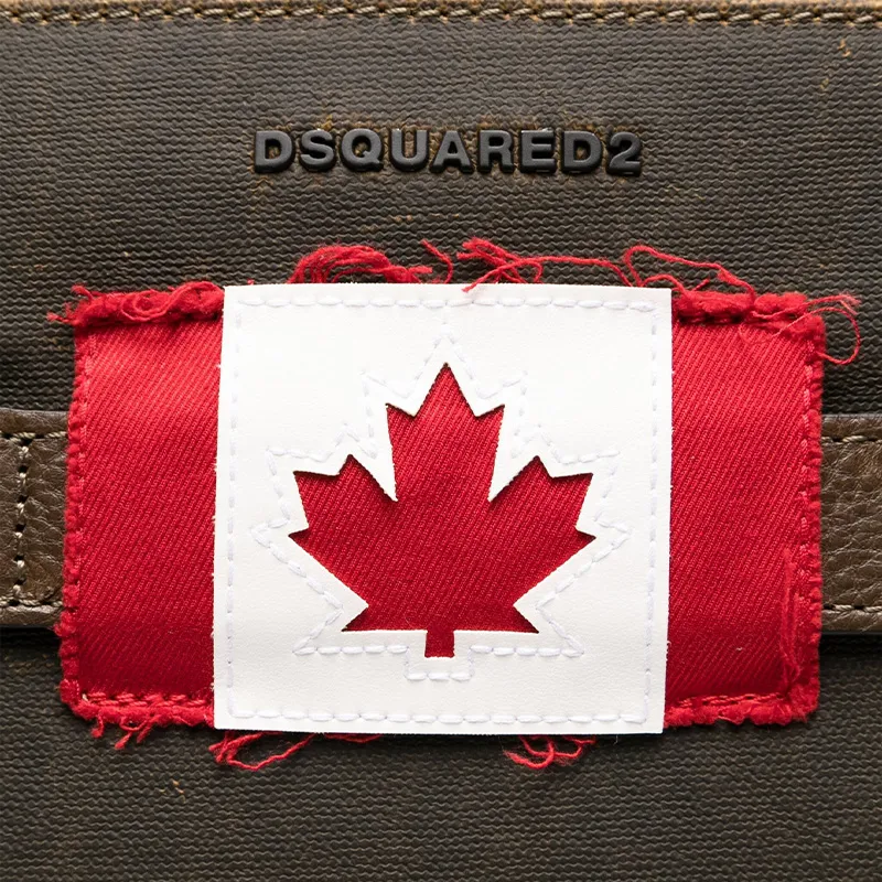DSQUARED 2 Canadian Flag Appliqué Holdall Bag-3