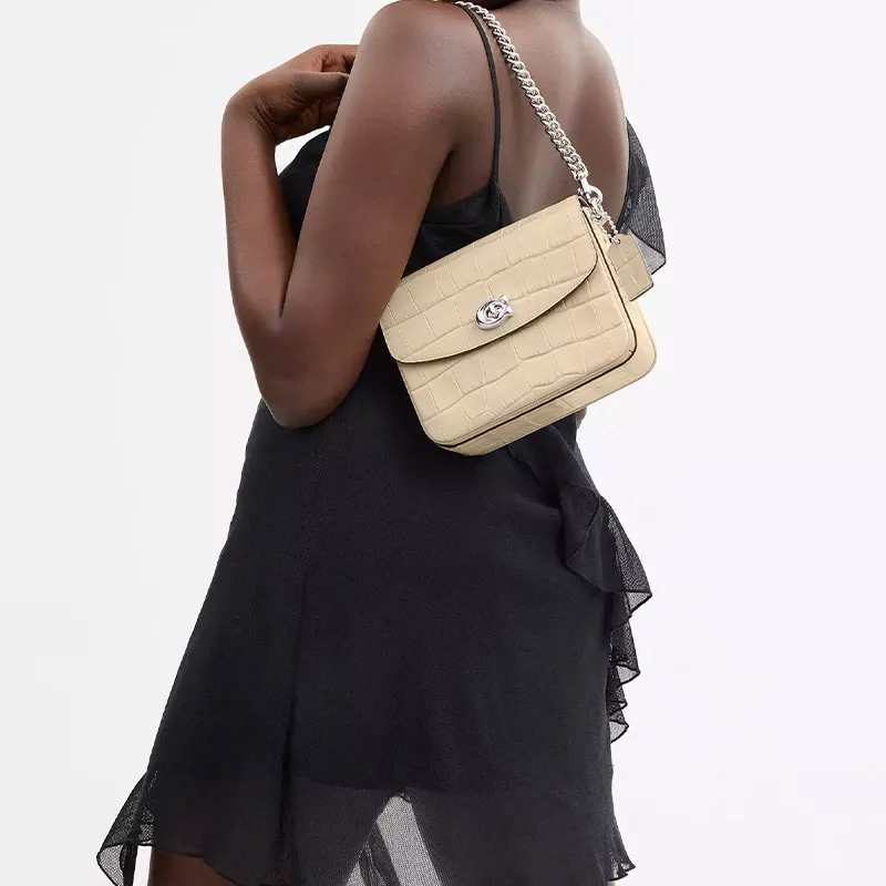 COACH Cassie Calfskin Handbag, Shoulder Bag, Crossbody Bag Small Size Women's Ivory White-7