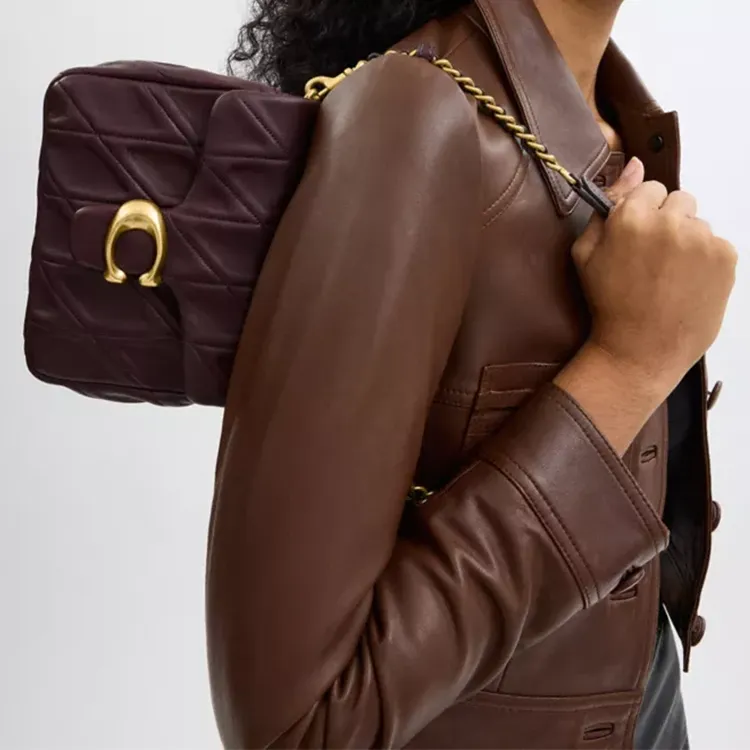 COACH Tabby Nappa Leather Crossbody Bag Shoulder Bag Small Size Women's Burgundy-6