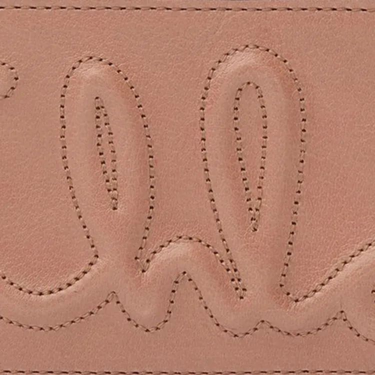 Chloe Shiny Calfskin Wallet Trumpets Women's Light Pink-3