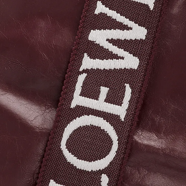 LOEWE Cow Leather Tote Bag Shopping Bag Shoulder Bag Handbag Men's Burgundy-5