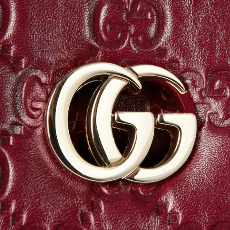 GUCCI Loose Leather Crossbody One Shoulder Handbags Mini Women's Red-5