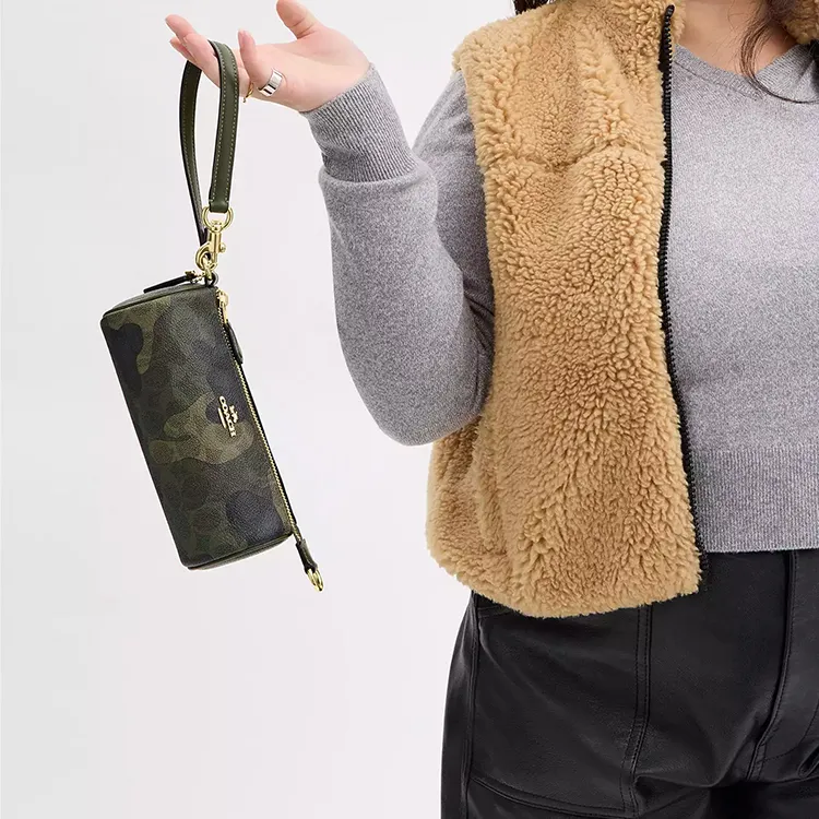 COACH Nolita Coated Canvas Handbag Shoulder Bag Small Size Women's Dark Green-4